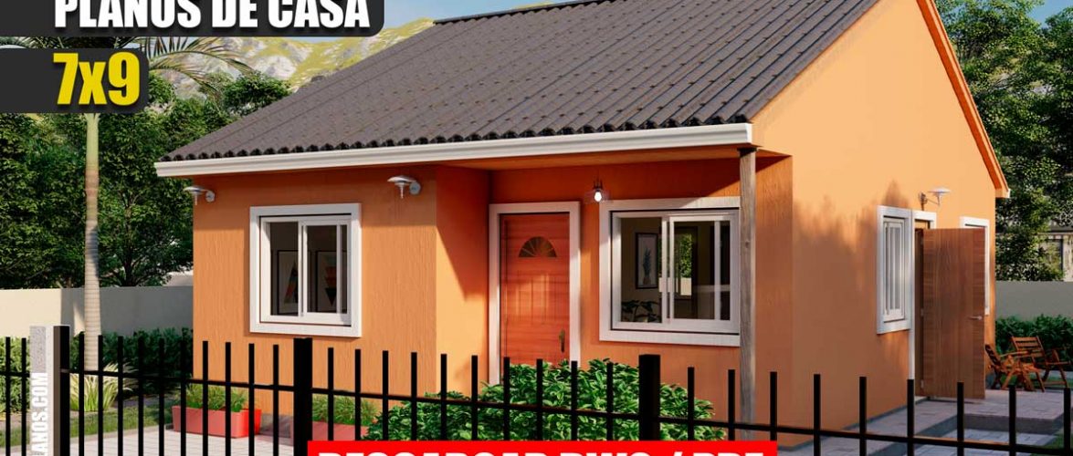 Small Design House 7×9 Meter 3 Beds 2 Bath Free Download