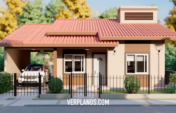 Small Design House 8×13 Meter 3 Beds 2 Baths Free Download