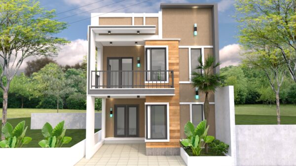 Small Home Plan 6.5x11.5 Meter 21x38 Feet 5 Bedrooms PDF Plan