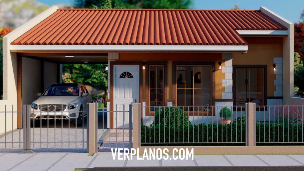 Small House Design 7x12 Meter 2 Beds 1 Bath Free Download 