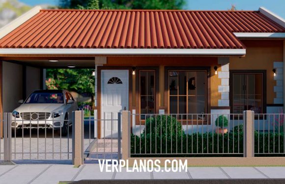 Small House Design 7×12 Meter 2 Beds 1 Bath Free Download
