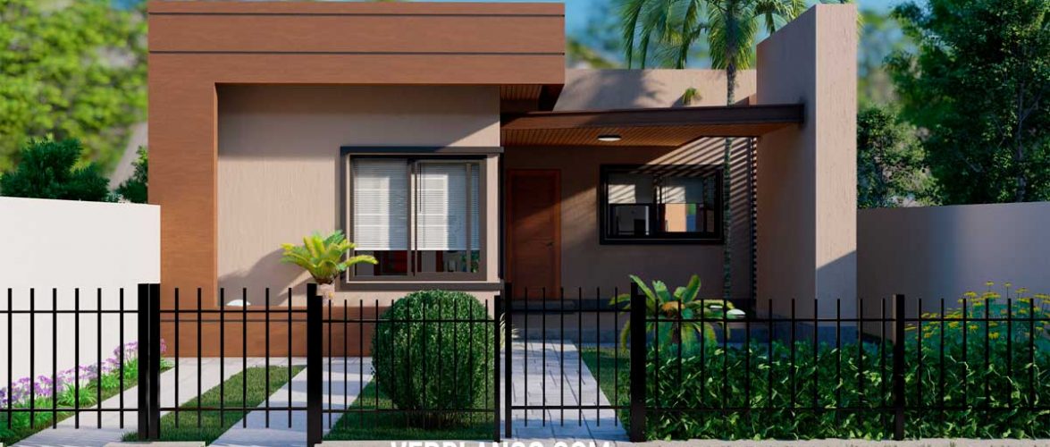 Small House Design 8×13 Meter 2 Beds 1 Bath Free Download