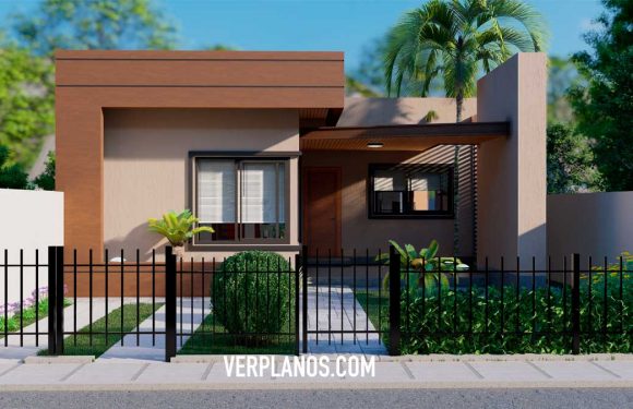 Small House Design 8×13 Meter 2 Beds 1 Bath Free Download