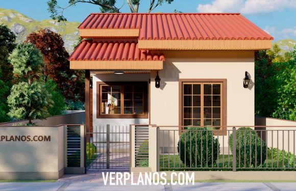 Small House Plan 6×10 Meter 2 Beds 1 Bath Free Download