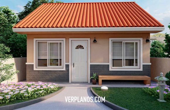 Small House Plans 6×6 Meter 2 Beds 1 Bath Free Download