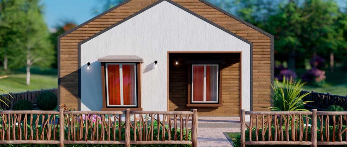 Small House Plans 6×8 Meter 2 Beds 1 Bath Free PDF Plan
