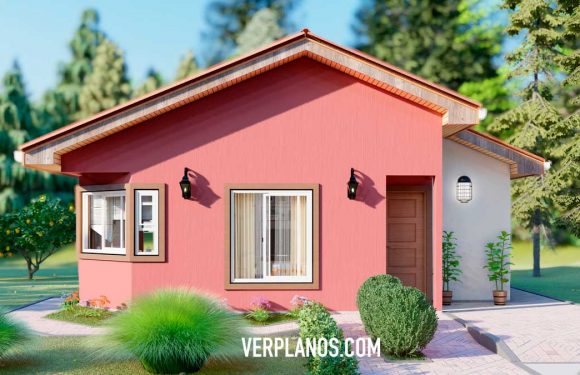 Small House Plans 8×11 Meter 3 Beds 2 Baths Free PDF Plan