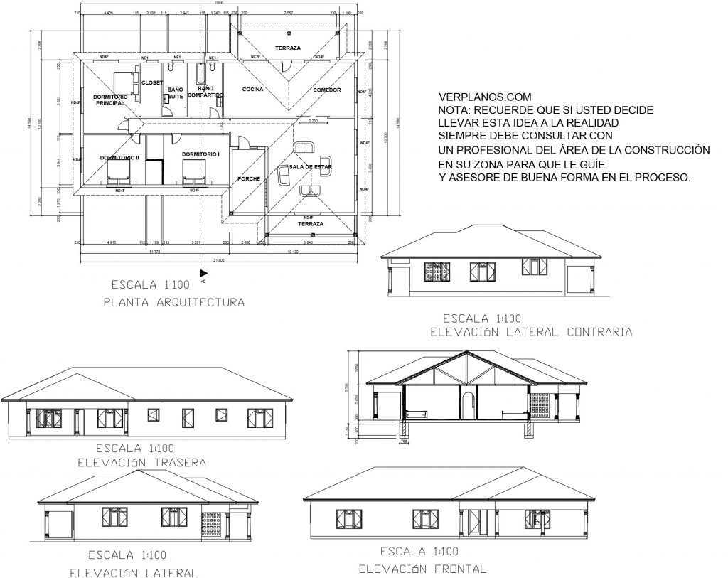 House Design Plan 22x12 Meter 3 Beds 2 Baths Free PDF Full Plan layout 2d plan