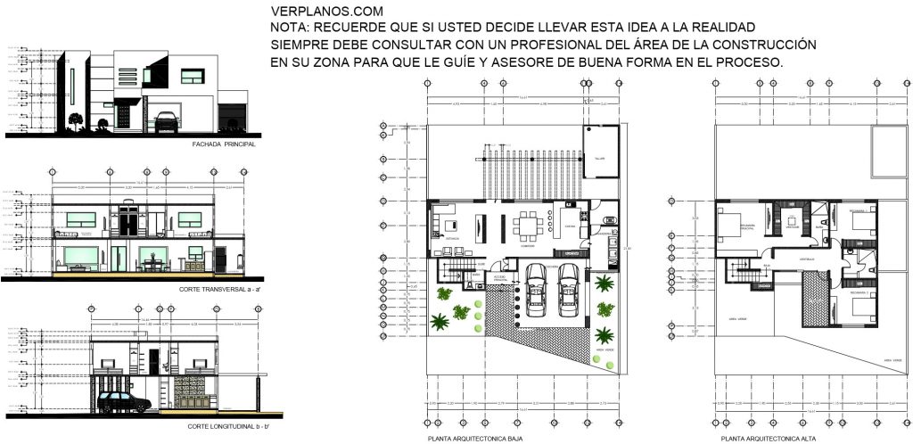 Modern House Plans 14x8 Meter 3 Beds 3 Baths Free Full Plan layout 2d plan