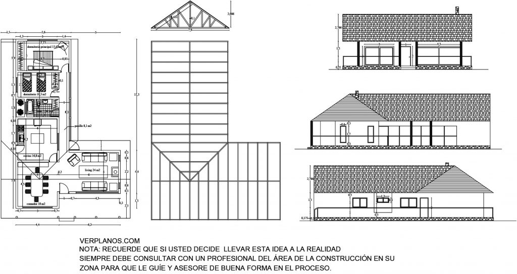 Simple House Plan 10x17 Meter 2 Beds 1 Bath Free PDF Full Plan layout 2d plan