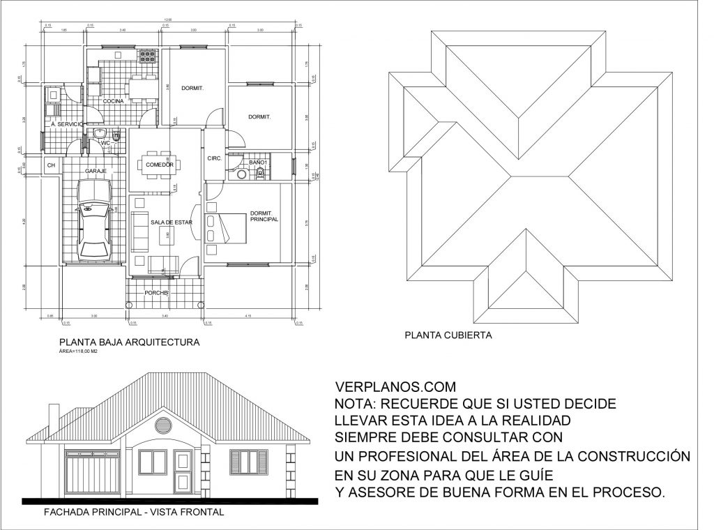 Simple House Plan 12x12 Meter 3 Beds 2 Baths Free PDF Full Plan layout 2d plan