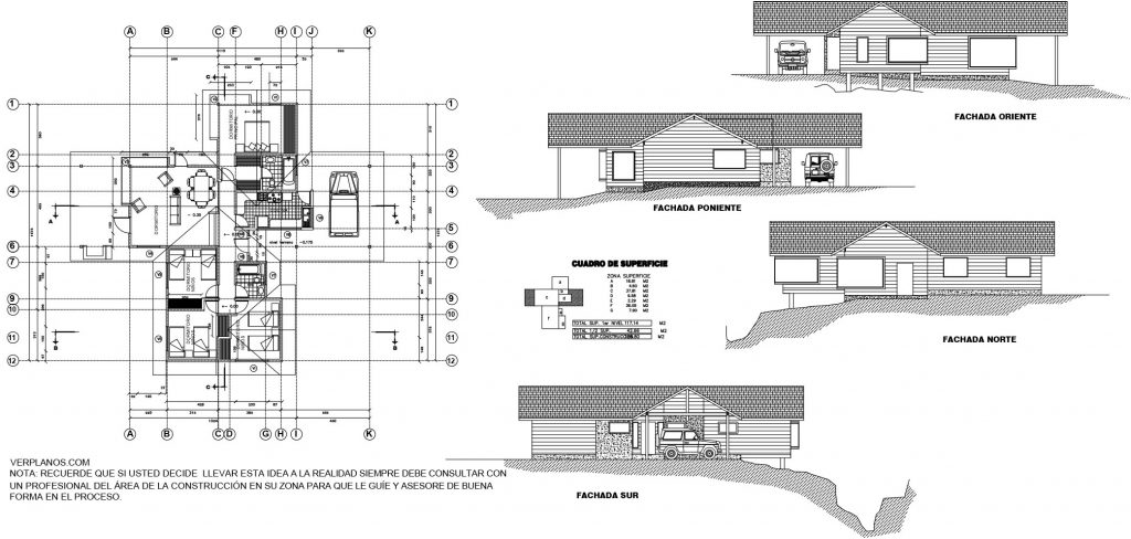Simple House Plans 11x16 Meter 4 Beds 2 Baths Free PDF Full Plan Layout 2d plan