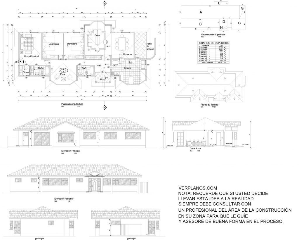 Simple House Plans 20x9 Meter 3 Beds 2 Baths Free PDF Full Plan layout 2d plan