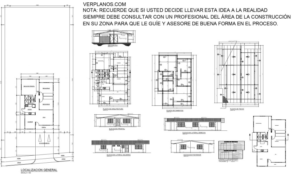 Simple House Plans 9x12 Meter 3 Beds 2 Baths Free PDF Full Plan layout 2d plan