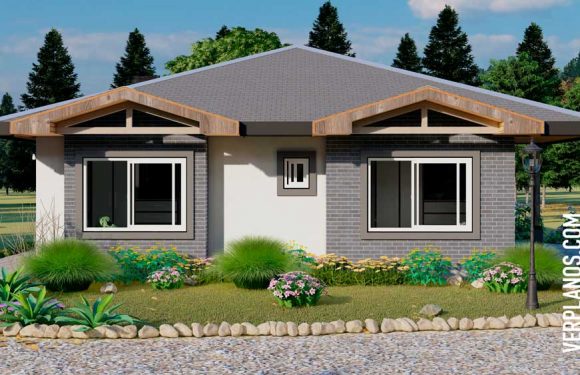 Simple House Plans 9×13 Meter 3 Beds 2 Baths Free PDF Full Plan