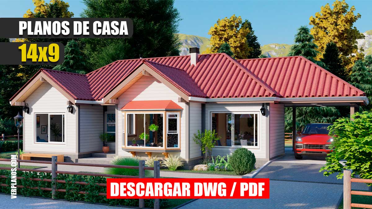 Small-House-Plans-14x9-Meter-2-Beds-1-Bath-Free-PDF-Full-Plan-cover