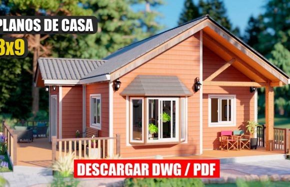 Small House Plans 8×9 Meter 2 Beds 1 Bath Free Full Plan