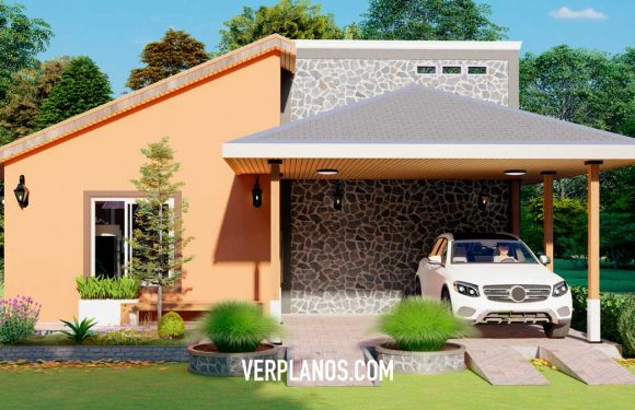 Small Simple House 9×11 Meter 2 Beds 2 Baths Free PDF Full Plan