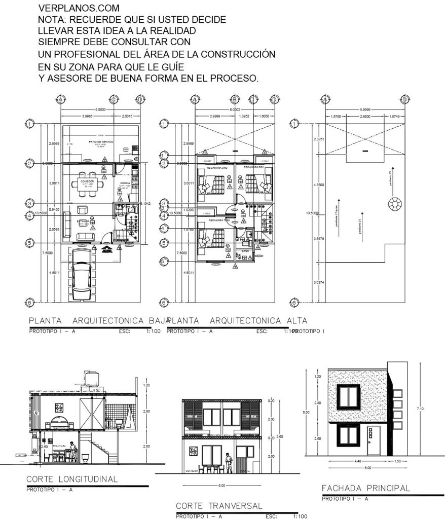 Tiny House Plan 6x6 Meter 3 Beds 2 Baths Free Full PDF Plan layout 2d plan
